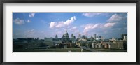 Buildings on the waterfront, St. Paul's Cathedral, London, England Fine Art Print