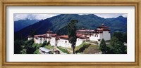 Castle On A Mountain, Trongsar Dzong, Trongsar, Bhutan Fine Art Print