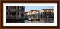 Man on a gondola in a canal, Grand Canal, Venice, Italy Fine Art Print