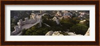 High angle view of ruins of a castle, Castelo Dos Mouros, Sintra, Portugal Fine Art Print
