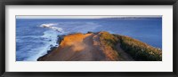 High Angle View Of The Sea From A Cliff, Filey Brigg, England, United Kingdom Fine Art Print