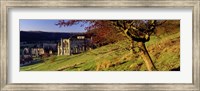 Church On A Landscape, Rievaulx Abbey, North Yorkshire, England, United Kingdom Fine Art Print