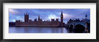 Government Building At The Waterfront, Big Ben And The Houses Of Parliament, London, England, United Kingdom Fine Art Print