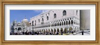 Tourist Outside A Cathedral, St. Mark's Cathedral, St. Mark's Square, Venice, Italy Fine Art Print