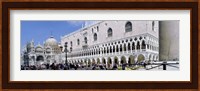Tourist Outside A Cathedral, St. Mark's Cathedral, St. Mark's Square, Venice, Italy Fine Art Print