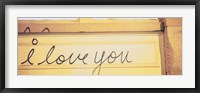 Close-up of I love you written on a wall Fine Art Print
