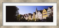 Row Of Houses In A City, Tuebingen, Baden-Wurttemberg, Germany Fine Art Print