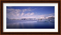 Glacier floating on water, Jokulsarlon Glacial Lagoon, Vatnajokull, Iceland Fine Art Print