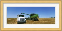 Combine in a wheat field, Kearney County, Nebraska, USA Fine Art Print