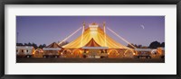 Circus lit up at dusk, Circus Narodni Tent, Prague, Czech Republic Fine Art Print