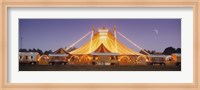 Circus lit up at dusk, Circus Narodni Tent, Prague, Czech Republic Fine Art Print