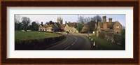 Houses along a road, Penhurst, Kent, England Fine Art Print