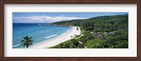 High angle view of the beach, Grand Anse Beach, La Digue Island, Seychelles Fine Art Print
