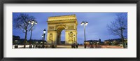 Tourists walking in front of a monument, Arc de Triomphe, Paris, France Fine Art Print