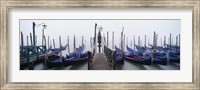 Gondolas on the Water, Grand Canal, Venice, Italy Fine Art Print