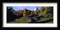 Low angle view of a mountain peak, Matterhorn, Valais Canton, Switzerland Fine Art Print