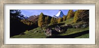 Low angle view of a mountain peak, Matterhorn, Valais Canton, Switzerland Fine Art Print