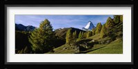 Low angle view of a mountain peak, Matterhorn, Valais, Switzerland Fine Art Print