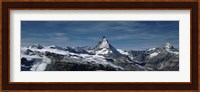 Snow on mountains, Matterhorn, Valais, Switzerland Fine Art Print