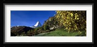 Low angle view of a snowcapped mountain, Matterhorn, Valais, Switzerland Fine Art Print