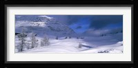 Snowcapped mountain in a polar landscape, Simplon pass, Switzerland Fine Art Print
