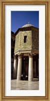 Two people sitting in a mosque, Umayyad Mosque, Damascus, Syria Fine Art Print
