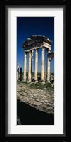 Old ruins of a built structure, Entrance Columns, Apamea, Syria Fine Art Print