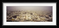 Aerial view of a city in a sandstorm, Aleppo, Syria Fine Art Print