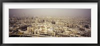 Aerial view of a city in a sandstorm, Aleppo, Syria Fine Art Print