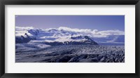 Snowcapped mountains on a landscape, Fjallsjokull and Vatnajokull, Iceland Fine Art Print