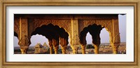 Monuments at a place of burial, Jaisalmer, Rajasthan, India Fine Art Print