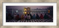 Group of people at a temple, Golden Temple, Amritsar, Punjab, India Fine Art Print