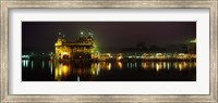 Temple lit up at night, Golden Temple, Amritsar, Punjab, India Fine Art Print