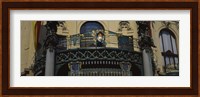 Low angle view of the balcony of a government building, Municipal House, Prague, Czech Republic Fine Art Print