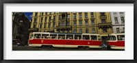 Electric train on a street, Prague, Czech Republic Fine Art Print