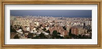 High angle view of a city, Barcelona, Catalonia, Spain Fine Art Print