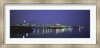 Footbridge across a river, Rambla De Mar, Barcelona, Catalonia, Spain Fine Art Print