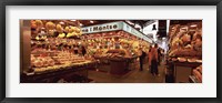 Group of people in a vegetable market, La Boqueria Market, Barcelona, Catalonia, Spain Fine Art Print