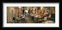 Clothing stores in a market, Souk Al-Liffa, Tripoli, Libya Fine Art Print