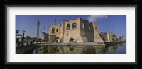 Reflection of a building in a pond, Assai Al-Hamra, Tripoli, Libya Fine Art Print