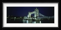 Bridge across a river, Tower Bridge, Thames River, London, England Fine Art Print