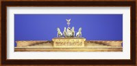 Horses and Chariot statue on Brandenburg Gate, Berlin, Germany Fine Art Print