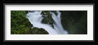 High angle view of a waterfall, Sol Duc Falls, Olympic National Park, Washington State, USA Fine Art Print