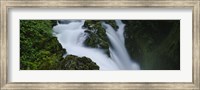 High angle view of a waterfall, Sol Duc Falls, Olympic National Park, Washington State, USA Fine Art Print