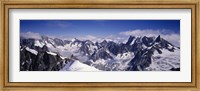 High angle view of a mountain range, Mt Blanc, The Alps, France Fine Art Print