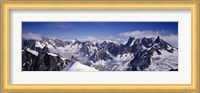 High angle view of a mountain range, Mt Blanc, The Alps, France Fine Art Print