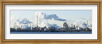 Oil refinery at the waterfront, Delaware River, New Jersey, USA Fine Art Print