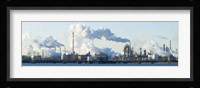 Oil refinery at the waterfront, Delaware River, New Jersey, USA Fine Art Print