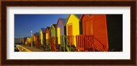 Beach huts in a row, St James, Cape Town, South Africa Fine Art Print