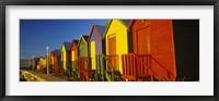 Beach huts in a row, St James, Cape Town, South Africa Fine Art Print